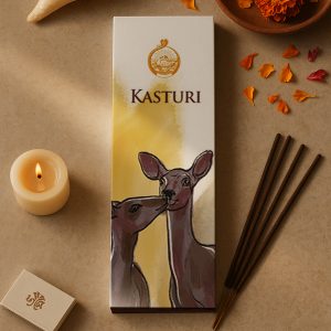 Ramakrishna Math (MSSK) |Organic Incense Stick (Herbal Kasturi) | Natural, Eco-Friendly, Long-Lasting Scent - Perfect for Meditation, Relaxation, and Home Fragrance (Set of 12)