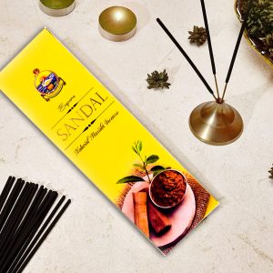 Ramakrishna Math (MSSK) Organic Incense Stick - Herbal, Supreme Sandal, 50gm, Long-Lasting Aroma, Natural Ingredients ( Set of 12)