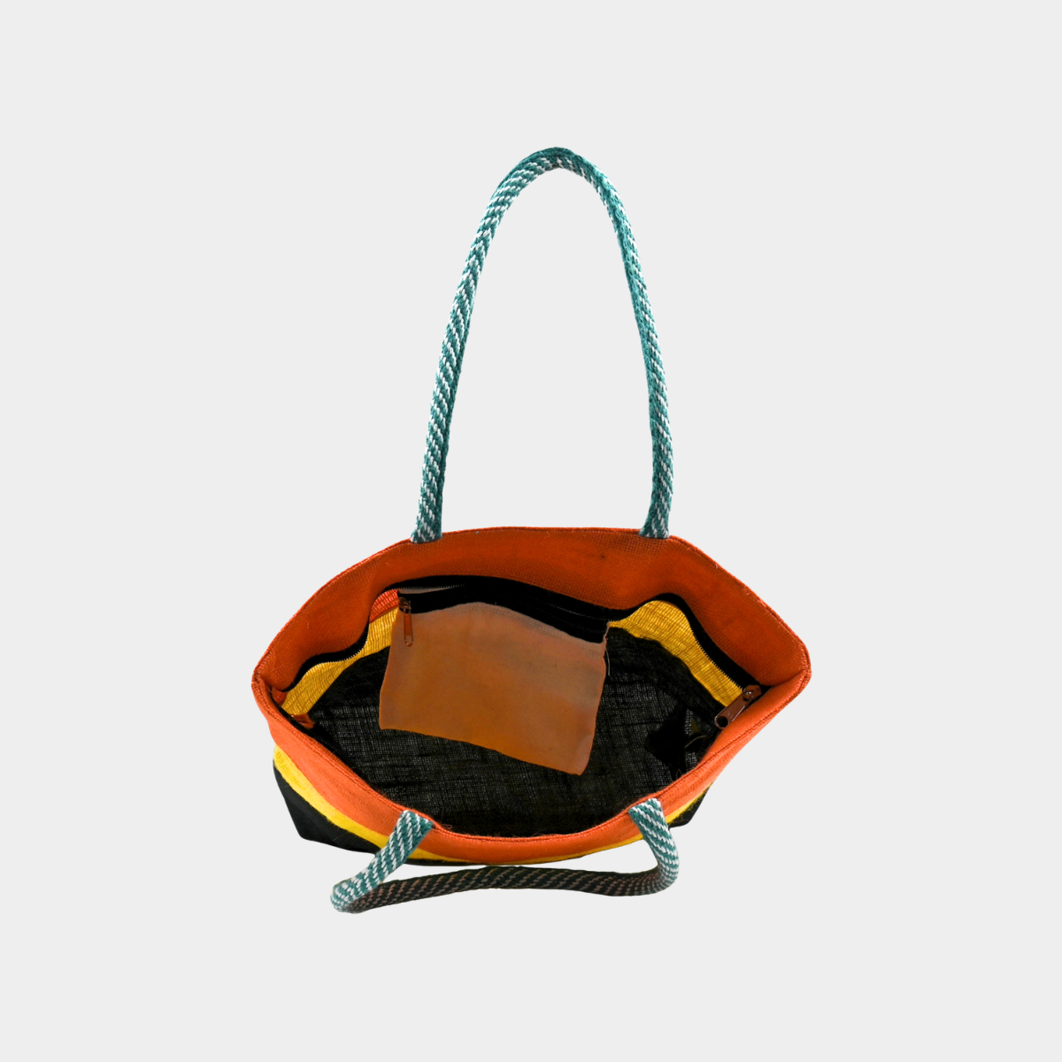 Jute Tri-Colour Bag-Multi - Image 2